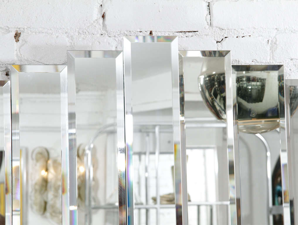 Late 20th Century Super Glam Stacked Deco Inspired Mirror